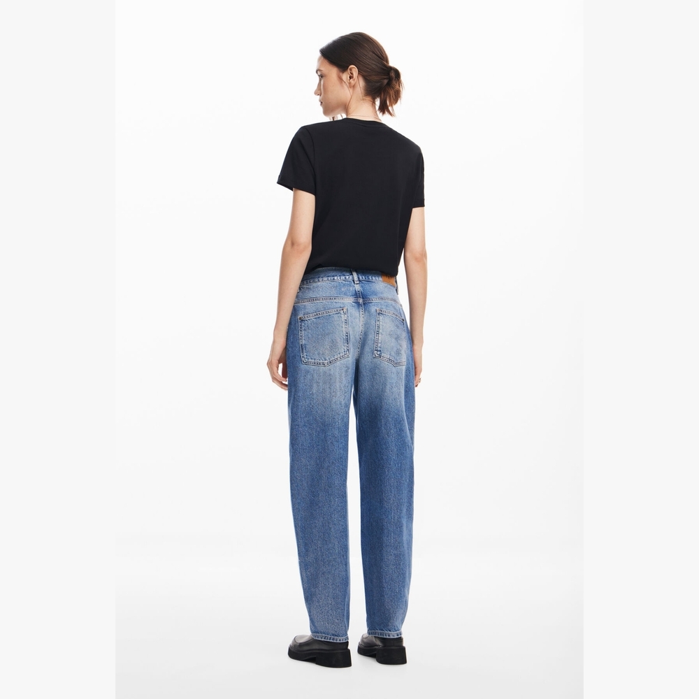 Desigual Balloon Denim High-Rise Shine Jeans - Picture 7 of 12
